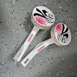 Avigo White and Pink Bicycle Training Wheels